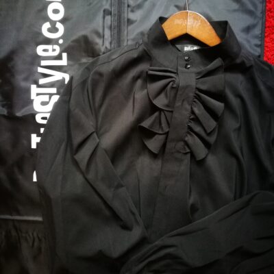 1968 John Black Ruffled Shirt