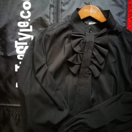 1968 John Black Ruffled Shirt
