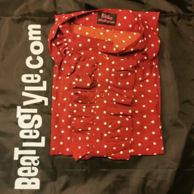 1968 Ringo Red Polka Dot Ruffled Shirt